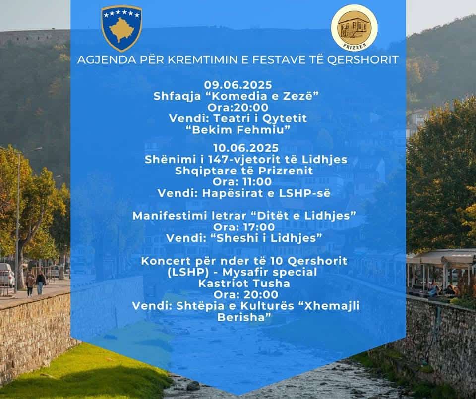 Prizren Birliği’nin 147. Yıldönümünde Düzenlenecek Özel Sanat Gecesine Davetlisiniz
